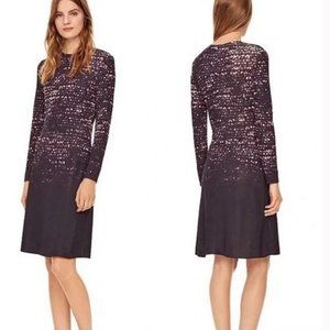 Tory Birch City Lights black flash long sleeve dress, NWT, XS